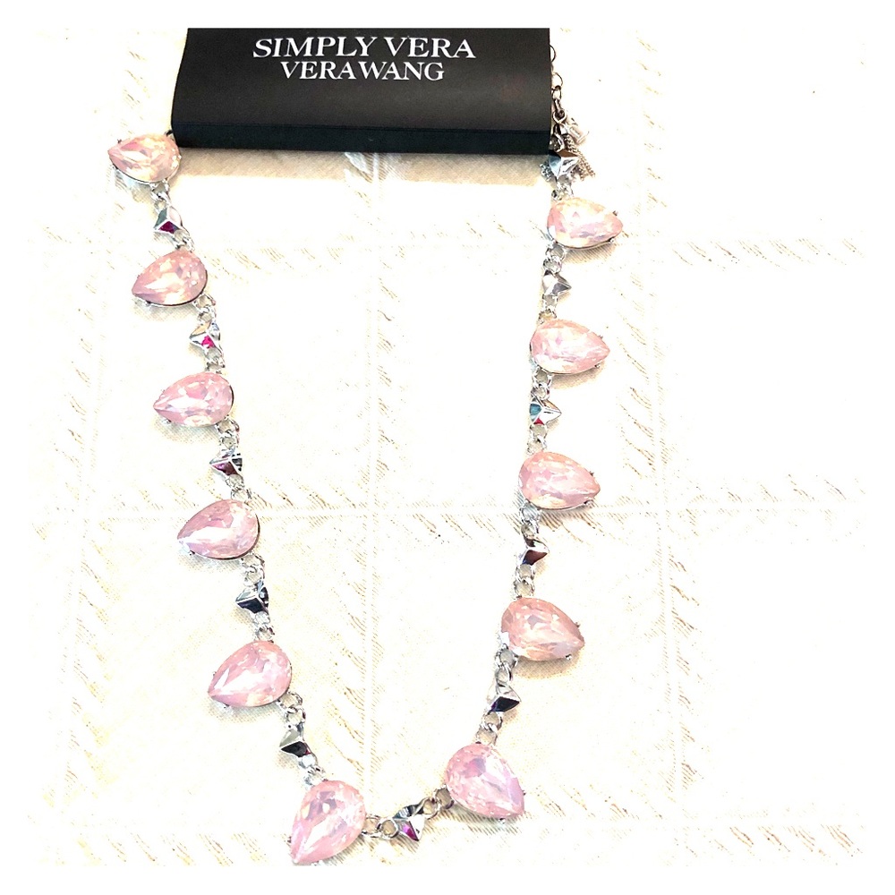 Simply Vera Wang Pink Crystal Statement Necklace